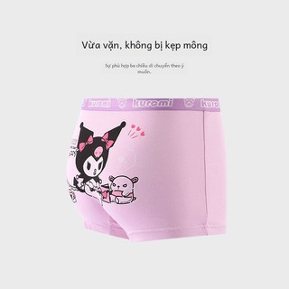 Bộ 4 Quần Lót Kuromi Cho Bé Gái - Thiết Kế Hình Hoạt Hình Mềm Mại Thoải Mái