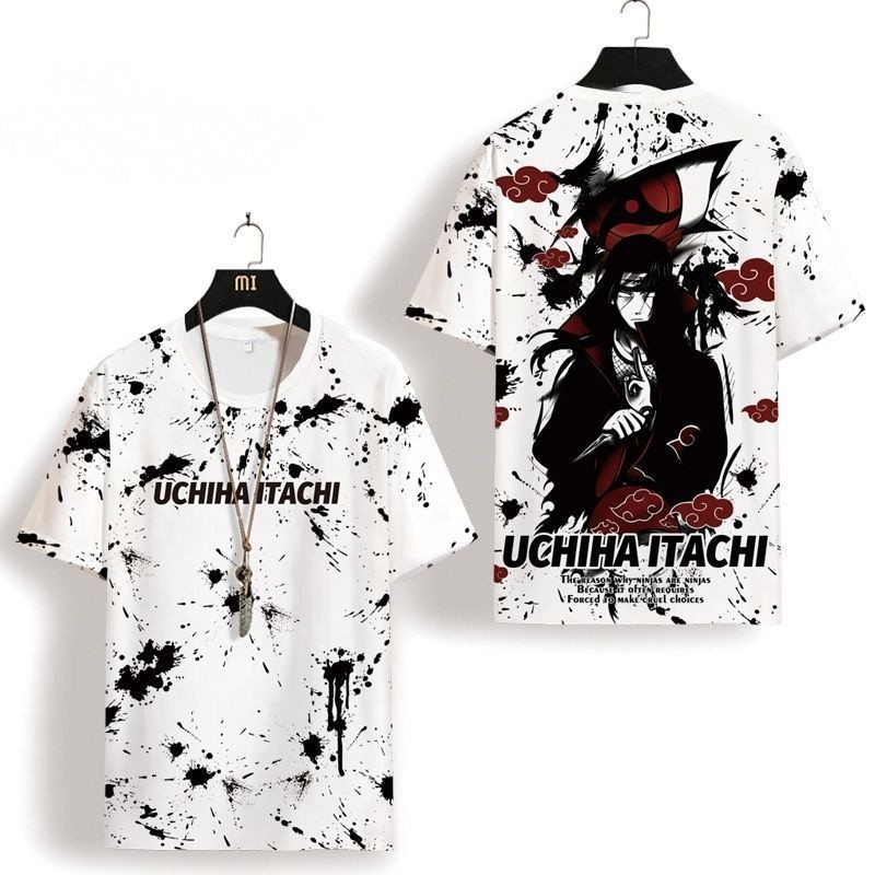 Naruto Sasuke Itachi Uzumaki Naruto Cosplay vải 3D mùa hè Áo thun Anime tay ngắn hàng đầu