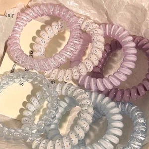 Julyhot 4 Xoắn Ốc Dây Buộc Tóc Nữ Dây Điện Thoại Co Giãn Tóc Dây Cao Su Scrunchies Mũ Phụ Kiện Tóc Massivedeals
