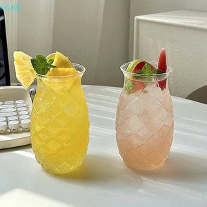 480Ml Cốc Cocktail hình quả dứa Cốc uống sáng tạo Cốc nước trong suốt Cốc thủy tinh rượu vang đỏ cho bữa tiệc quán Bar tại nhà [BK]