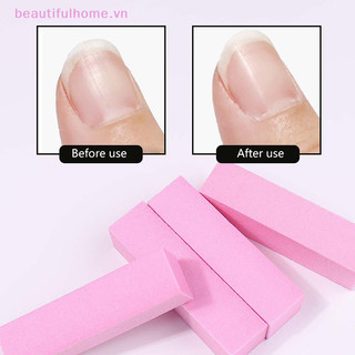 [Beautifulhome] 5 / 10 Cái Tập tin chà nhám đánh bóng màu hồng Chăm sóc móng tay Bọt biển Nail Art Pad Grindig Đánh bóng không làm tổn thương Dụng cụ nghệ thuật Móng tay nghệ thuật [làm đẹp]