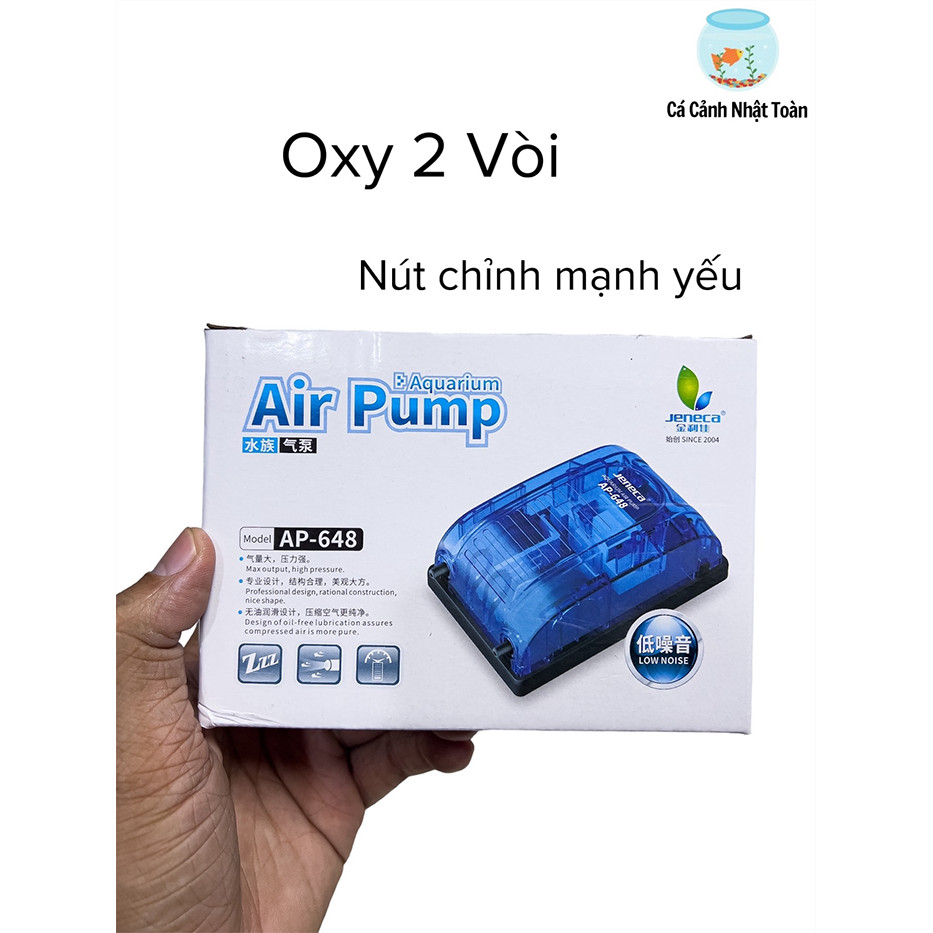 Máy Sủi Oxy 2 Vòi Ap648 Jeneca Chạy Êm, Tiết Kiệm Điện