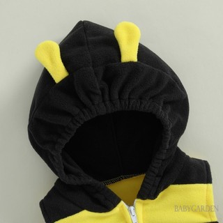 / / -0-24 Tháng Dễ Thương Bé Trai / Bé Gái Halloween Bee Trang Phục Hóa Trang Có Mũ Trùm Đầu Khóa Kéo Áo Liền Quần Không Tay Có Tất