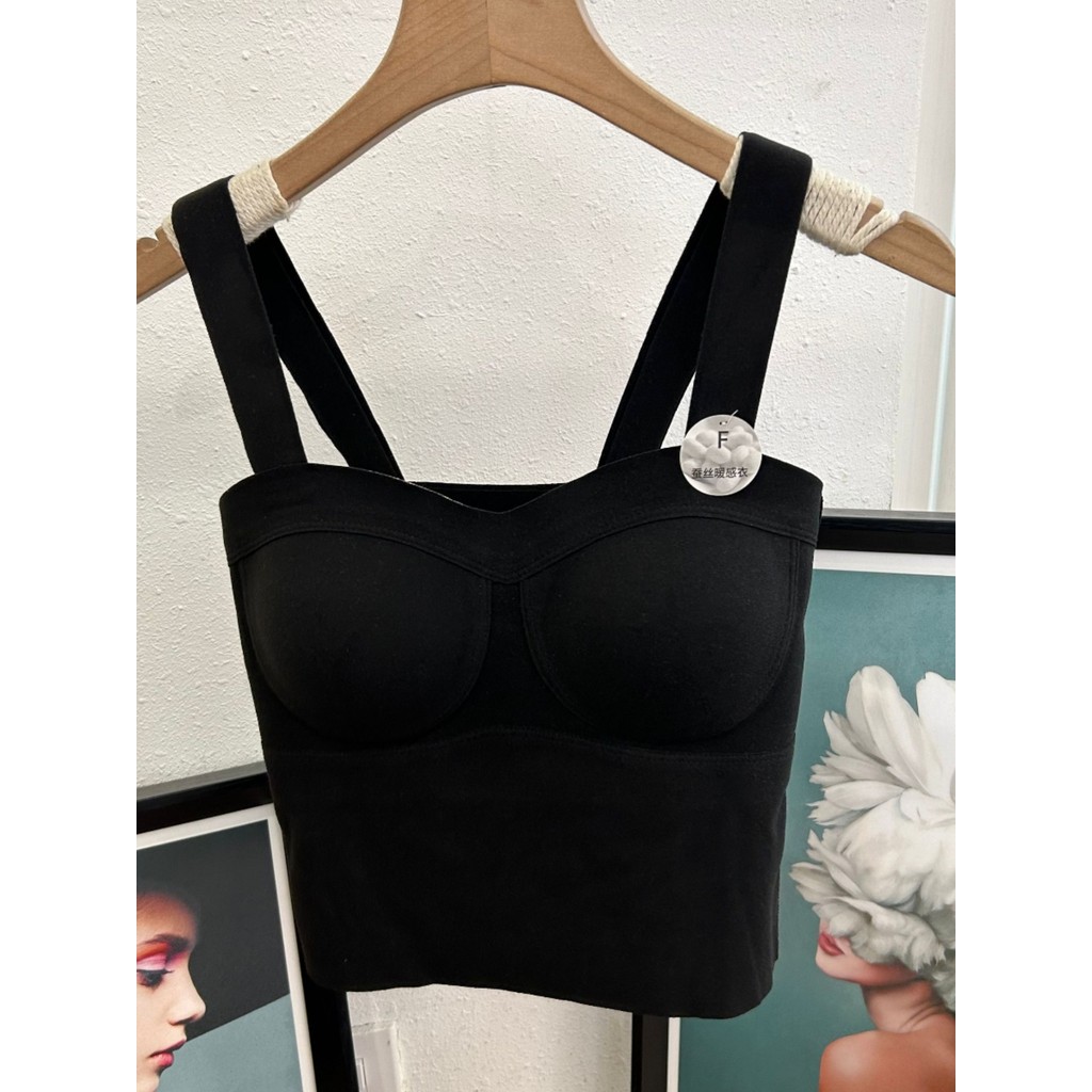 Fengzhixin 2201 Thu Đông Cashmere Lụa Cố Định Một Mảnh Cốc Sling Lưng Đẹp Nữ Thu Đông Slim-