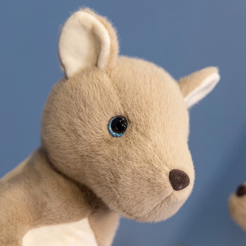 Đồ chơi sang trọng Kangaroo thực tế Sáng tạo Mẹ dễ thương Con búp bê Kangaroo Trang trí máy tính để bàn Gối phòng ngủ Trang trí giường Đồ chơi trẻ em Mềm mại và thoải mái Quà tặng sinh nhật Quà tặng Giáng sinh