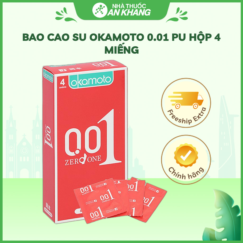 BAO CAO SU OKAMOTO 0.01 PU HỘP 4 MIẾNG