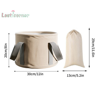 [Lostcorner] Chậu tắm chân có thể gập lại di động có tay cầm hoàn hảo để ngâm chân khi đi du lịch, cắm trại và các hoạt động ngoài trời [Mới]