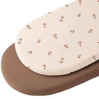 Innlike1 1 2 Chiếc Thoải Mái Cũi Trang Bị Tấm Cho Trẻ Sơ Sinh Mềm Mại Thoáng Khí Bassinet Phù Hợp Với Giường Cho Bé Mầm Non Chăn Ga Gối
