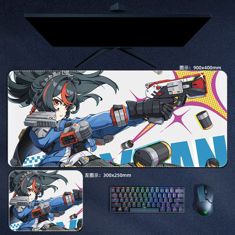 Zhuyuan Qingyi Miếng Lót Chuột Zenless Zone Zero Lớn XXL Mousepad Anime Bàn Phím Máy Tính Đệm Pc Chơi Game ZZZ Phụ Kiện Để Bàn Thảm