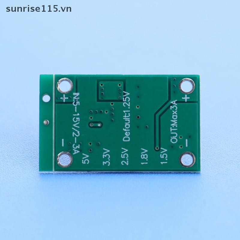 Bảng chuyển đổi nguồn từ SRVN 5-16V sang 1.25V 1.5V 1.8V 2.5V 3.3V 5V 3A.