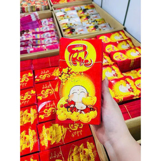 Set 100 cái Bao Lì Xì Tết Đỏ Chữ Phúc 48 Mừng Tuổi - Nhiều Mẫu - Giấy Dày - Size To - In Ấn Rõ Nét