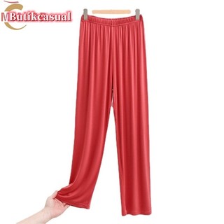 Quần Cotton Modal dáng thẳng rộng 2025 co giãn, dài trơn