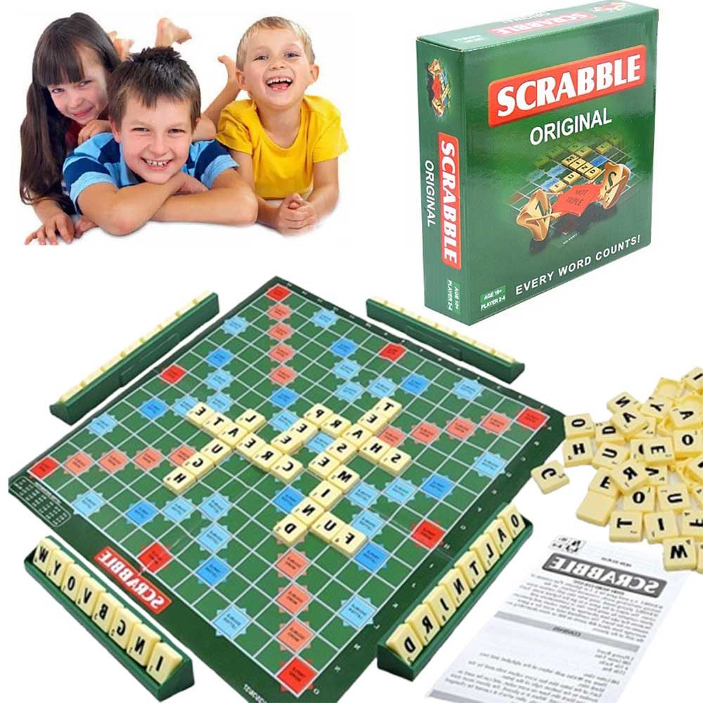 Scrabble Word Matching Board Game Letter Card Game Educational Spelling Toy