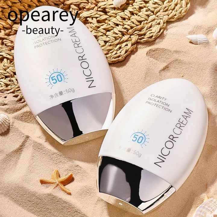 Kem chống nắng mặt OPEAREY, Kem chống nắng cách ly trong suốt Kem chống nắng da khô và nhạy cảm, Kem chống nắng da mặt Nicor chống nước 50g Chống nắng vô hình