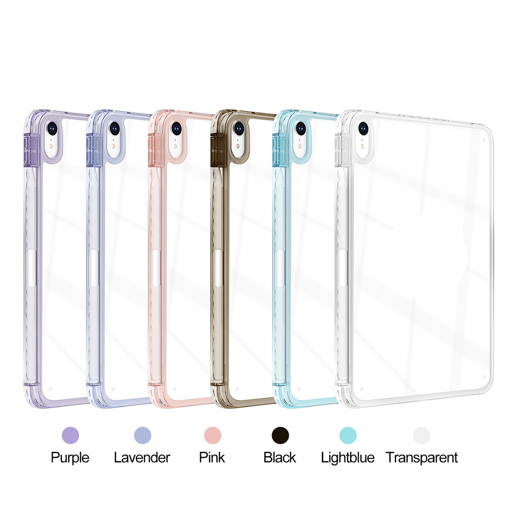 Ốp Lưng Cứng Trong Suốt Cho IPad 7 8 9 10th 11th A16 Air3 Air4 Air5 Air6 10.9 "Pro10.5 Pro11 Pro12,9 2018 Air M2 Pro M4 11 13 2024 Có Khe Cắm Bút Chì