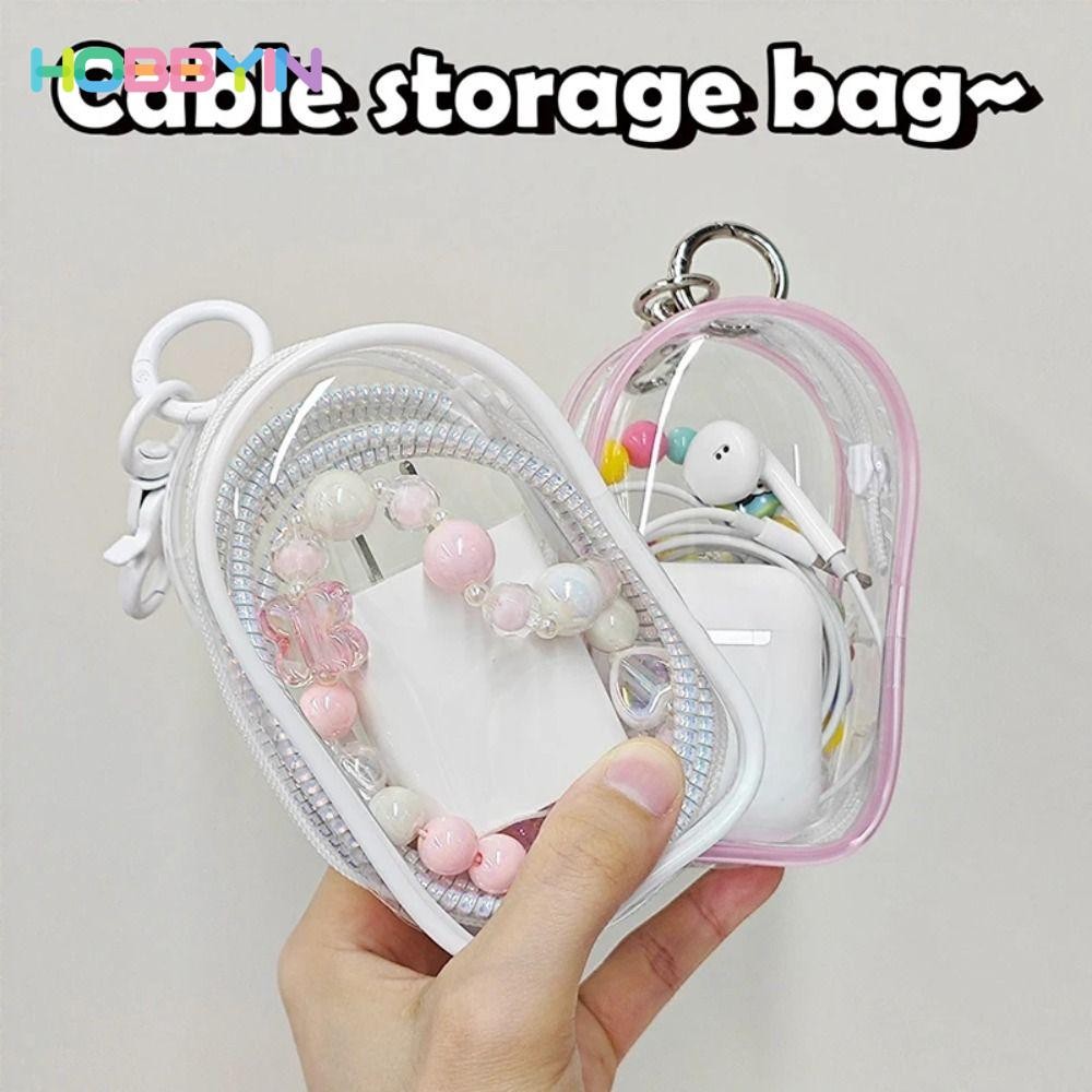 1 Túi Bảo Quản, Cáp Dữ Liệu Tai Nghe Du Lịch Ngoài Trời Cáp Dữ Liệu Hộp Bảo Quản, Vỏ Bảo Vệ Tròn Hộp Tổ Chức Di Động