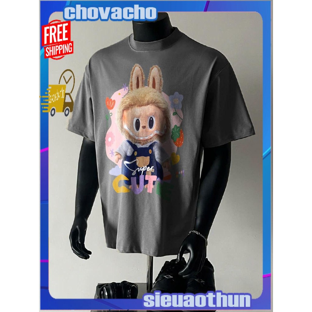 Áo thun Stee Cổ tròn LABUBU 03 Localbrand ICVCVNI Unisex