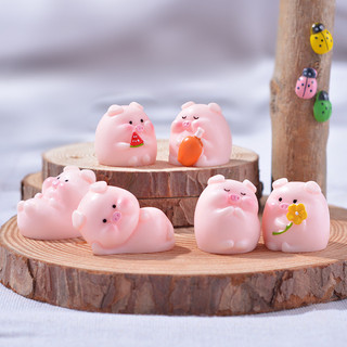 Dễ Thương Chú Heo Trang Trí Xe Trang Trí DIY Phụ Kiện Trang Sức Nội Thất Sáng Tạo Nhựa Thủ Công Móc Khóa Phụ Kiện