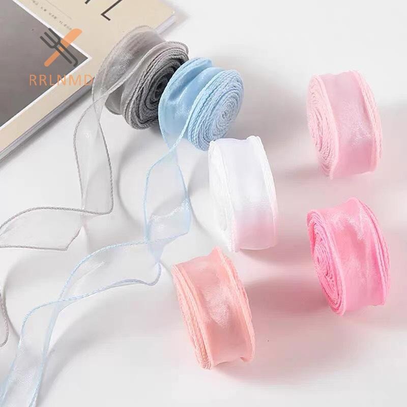 Rrlnmd > 10M Sợi Đuôi Cá Ruy Băng Cho DIY Nơ Tóc Trang Trí Bó Hoa Quà Tặng Chất Liệu Gói Sóng Lụa Ruy Băng Trang Trí MỚI