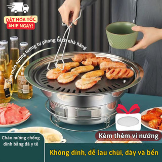 Bếp Nướng Than Hoa Không Khói Bunnies House BBQ Ngoài Trời Size 35cm và 40cm, Hoàn Hảo Cho Tiệc Nướng