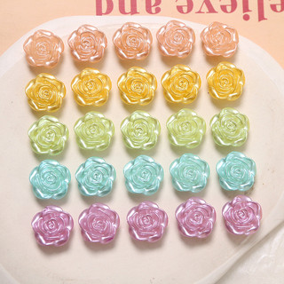 Highlight Pearlescent Nhiều Màu Sắc Đục Lỗ Hoa Hồng Tự Làm Giả Ngọc Trai Phụ Kiện Bông Tai Kẹp Tóc Vỏ Điện Thoại Chất Liệu Bán Buôn