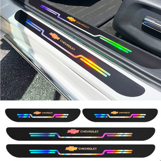 Mới Chevrolet Laser Ngưỡng Xe Miếng Dán Bảo Vệ Nhiều Màu Sắc Phản Quang Cửa Ô Tô Chống Trầy Xước Miếng Dán Cho Cruze Spin Onix Omega Sonic Aveo Captiva Spark Tracker