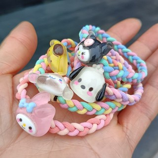 Dây buộc tóc sợi đan nhân vật hoạt hình kuromi  pochacco hellokity melody