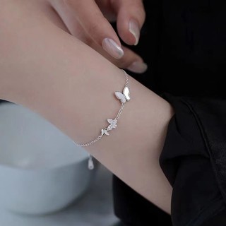 Vòng tay bướm bạc S925 Trang sức thời trang đơn giản Quà tặng sinh viên nữ
