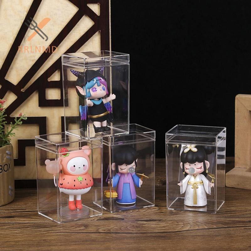 Rrlnmd Hộp nhựa hình chữ nhật Bánh quy búp bê kẹo Quà tặng Hộp đóng gói Hộp trong suốt MỚI
