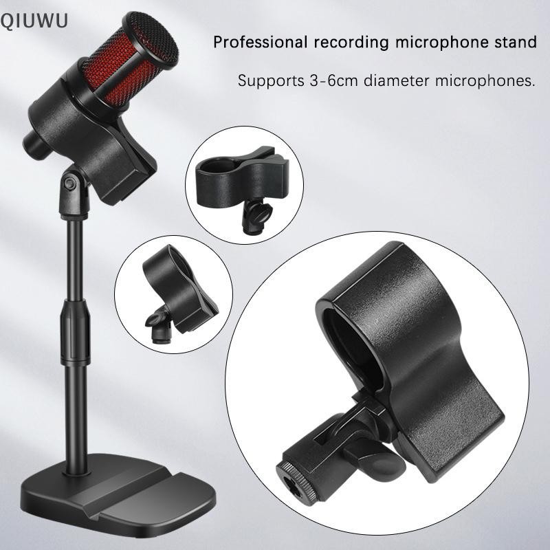 Qiuwu Giá Đỡ Kẹp Micro Cầm Tay Lớn, 3/8 Adapter, Tương Thích 3-6cm