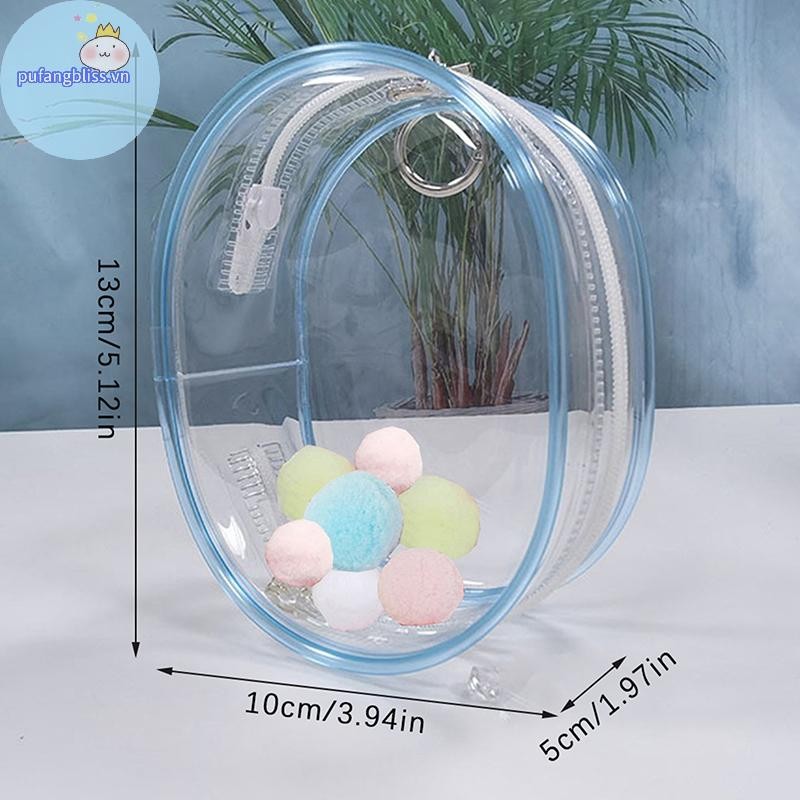 Pufangbliss 10CM Sang Trọng Doll Out Bag PVC Trong Suốt Búp Bê Cotton Hiển Thị Trong Suốt Túi Bảo Quản Trong Suốt Cho Anime Hoạt Hình Búp Bê VN