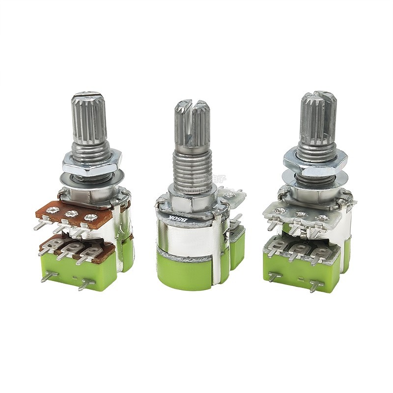 120GS RV12 Loại Chiết áp B10K / 50K / 100K Dual-Link 8-Foot có công tắc Âm lượng Tay cầm có thể điều chỉnh Chiều dài 15MM