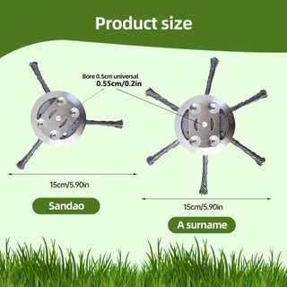 Đầu Tông Đơ Cắt Cỏ Dây Thép 6 Inch Đầu Tông Đơ Dây 2026 Thay Thế Cho Tông Đơ Dây Không Dây Chạy Bằng Pin Điện Weed Eater Lưỡi Dao Weed Eater Kim Loại thép không gỉ an toàn dễ sử dụng