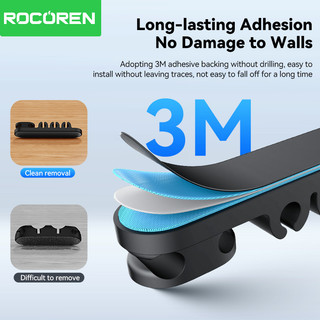Rocoren Cáp Tổ Chức USB Cuộn Dây Quản Lý Máy Tính Để Bàn Kẹp Cáp Cho Chuột Tai Nghe Silicone Tổ Chức Bảo Vệ