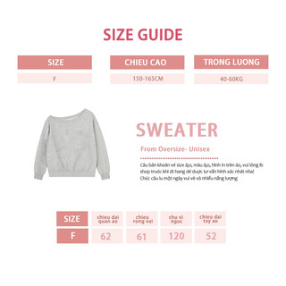 Áo sweater  trễ vai tay dài xám tiêu form rộng  hàn quốc mùa thu Eleclassm  local brand