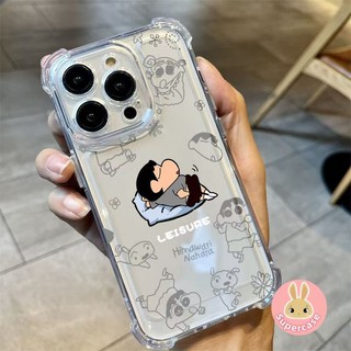 Vỏ AirBag Màu Đen Hoạt Hình Cho OPPO A5i A3 Pro NFC A3X A60 A40 A40M A98 A97 A96 A80 A79 A78 A76 A36 A57 2022 A57E A57S 5G 4G Vỏ Điện Thoại Mềm Chống Sốc Crayon Shin-chan Dễ Thương