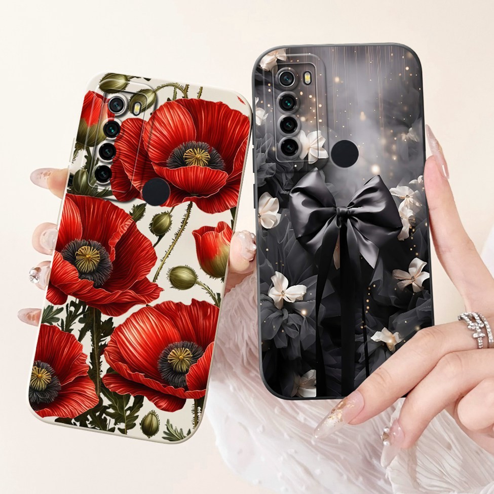 Ốp Lưng Cho Redmi Note 8 Bao Hoa Thời Trang Sang Trọng Kawaii Cô Gái Mèo Dễ Thương Chống Sốc Ốp Lưng Điện Thoại M1908C3JH M1908C3JG M1908C3JI