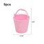 YOLOGO 5 Mẫu Xô Thu Nhỏ Búp Bê, Đồ Trang Trí Nhà Búp Bê Nhựa Mini, 6 Màu 4.7 * 6cm Đồ Chơi Nhà Bếp Nhà Chơi