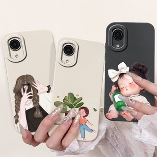 Vỏ Hoạt Hình Dễ Thương Cho Samsung Galaxy A03 Core SM-A032F SM-A032M A03Core Rabbit Love Heart Vỏ Mềm Silicon Chống Sốc