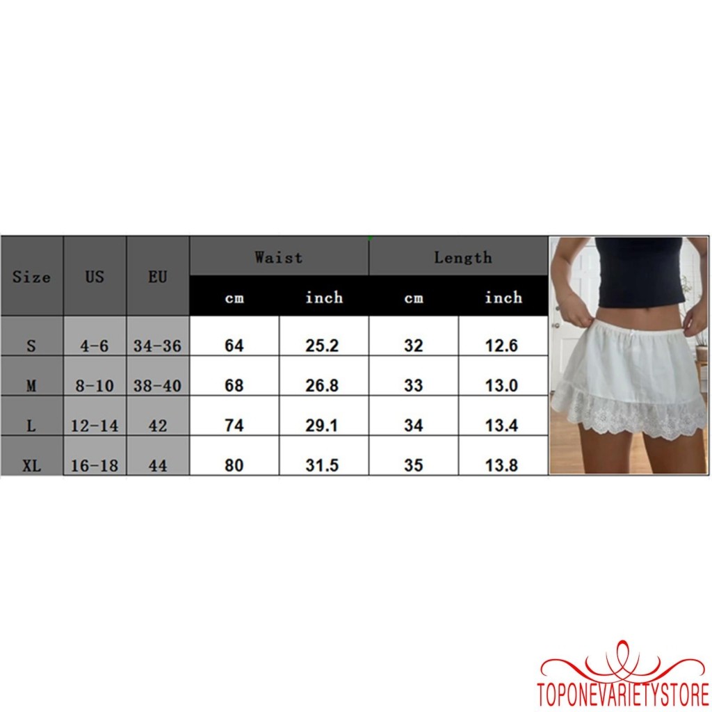 Topone-Nữ Váy Mini mùa hè Váy viền hoa trắng