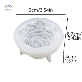 ELBBKG Hoa Mẫu Đơn Nến Khuôn Silicon Bánh Hoa Hồng Sô Cô La Khuôn Silicon Xà Phòng Khuôn Quà Tặng Ngày Lễ Tình Nhân Hoa Hồng Khuôn Mới