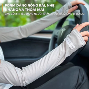 Găng Tay Chống Tia UV Cao Cấp - Mềm Mại, Đàn Hồi, Thoáng Khí, Phụ Kiện Thời Trang Đi Biển/Phượt