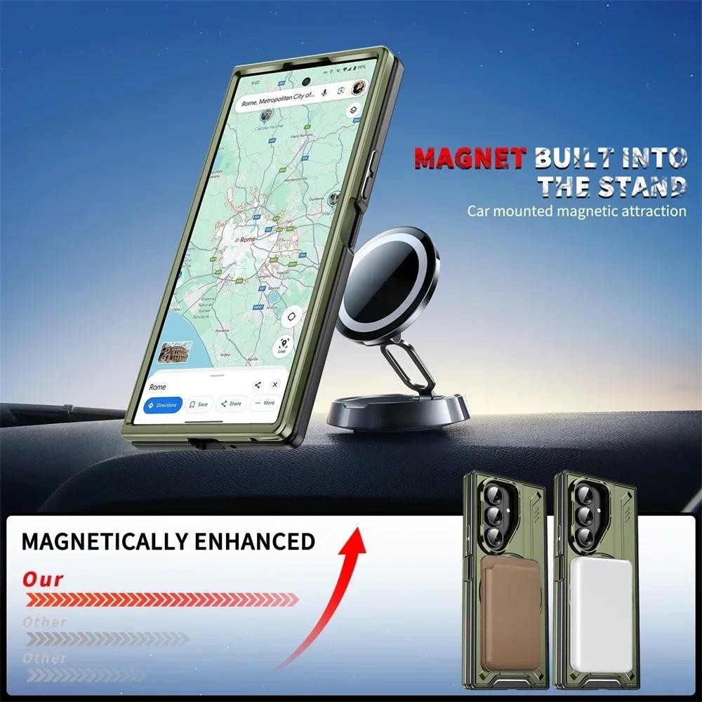 Chắc chắn 360° Giá đỡ nhẫn Chân đế Ốp điện thoại cho Samsung Galaxy Z Fold 7 Fold7 5G TPU + PC Vỏ bảo vệ chống sốc