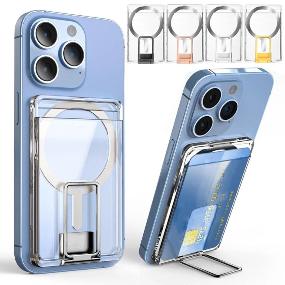 Túi đựng thẻ YRBWD, Thẻ đựng ví điện thoại di động từ tính trong suốt, Khe cắm từ tính Túi đựng thẻ Giá đỡ điện thoại cho Magsafe cho 15 14 13 12