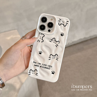 ibumpers Ốp Điện Thoại iPhone Họa Tiết Chân Mèo Dễ Thương Cho IPhone 11 12 13 14 15 16 Pro Max Ốp Lưng Thiên Thạch Màu Kẹo Silicon Mềm Chống Sốc