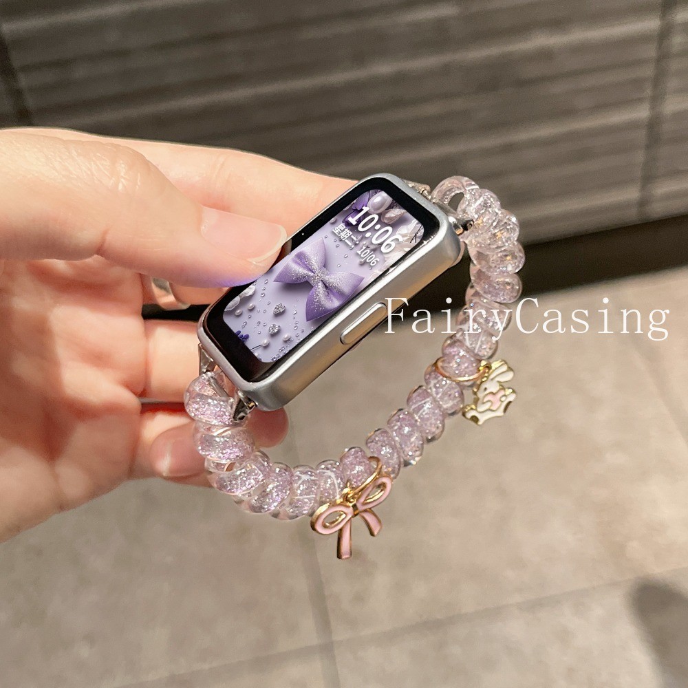 Dây đeo đàn hồi lấp lánh cho Huawei Band 11 Pro 8 9 10 Phụ kiện Vòng đeo tay cho Huawei Band Fit 3 4 4pro 2 Band