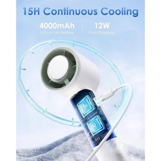 Quạt cầm tay turbo mini tích điện sò lạnh - 100 chế độ làm mát như điều hòa thiết kế nhỏ gọn tiện dụng mọi lúc mọi nơi