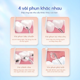 Máy tăm nước cầm tay 180ml 3 chế độ vệ sinh răng miệng hiệu quả nhỏ gọn tiện lợi chống tràn an toàn cho du lịch gia đình