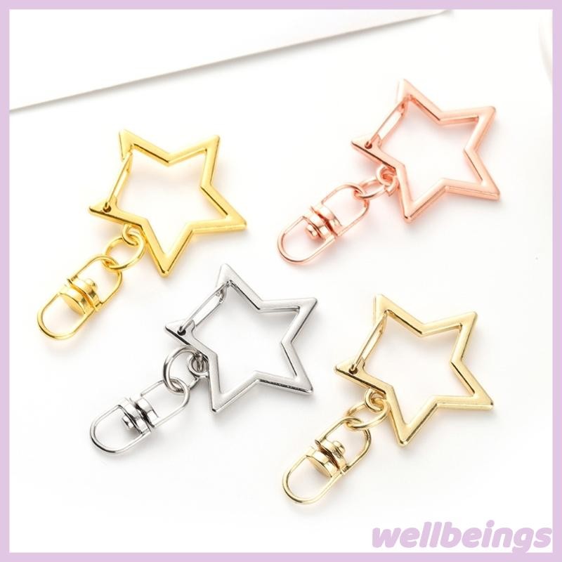 Wellb 10 Chiếc Móc Chìa Khóa Ngôi Sao Thanh Lịch Với Hình 8 Phong Cách Móc Khóa Kim Loại Thời Trang Nhẫn Chìa Khóa Thích Hợp Cho Thanh Niên Người Lớn Pr