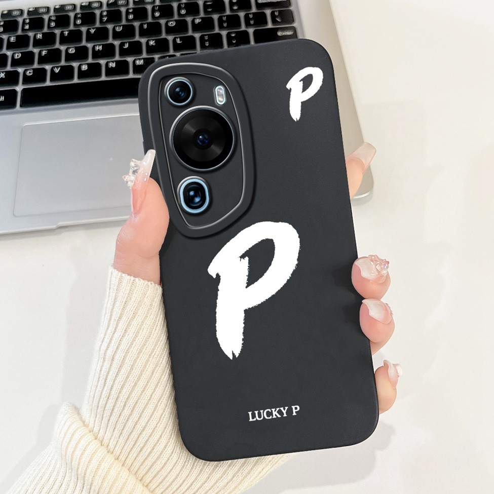 Ốp lưng Huawei P60Art MNA-AL00 Huawei P60 Art Cover Chữ thời trang đơn giản Thiết kế họa tiết A-Z Ốp lưng chống sốc bằng silicon